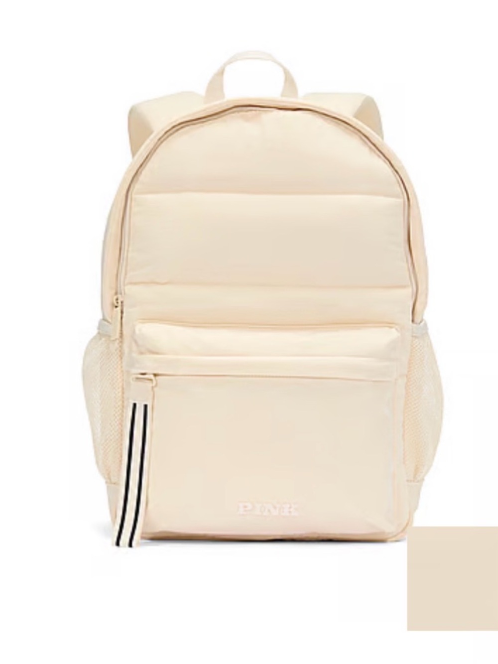 PINK Victoria's Secret Pale Cream Quilted Backpack - Men's Casual